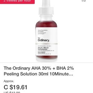 The ordinary aha 30% + bha 2%